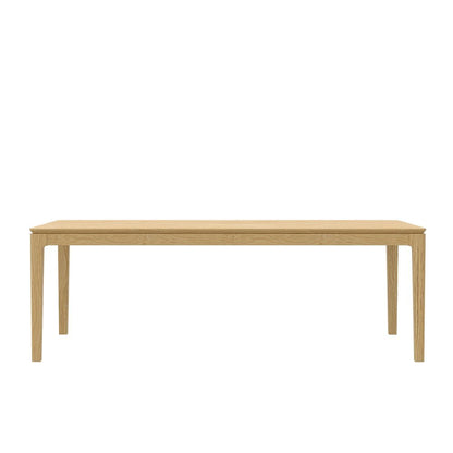 Rectangular Light Oak Extension Dining Table with Adjustable Height