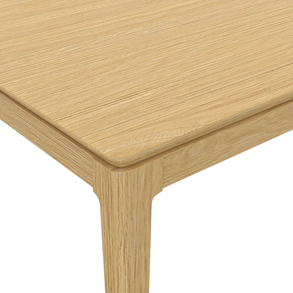 Rectangular Light Oak Extension Dining Table with Adjustable Height
