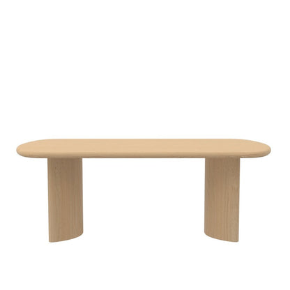 Dining Table Light Oak Modern Design Single Piece Sturdy Construction