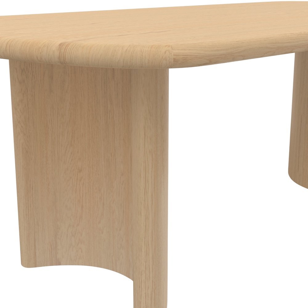 Dining Table Light Oak Modern Design Single Piece Sturdy Construction