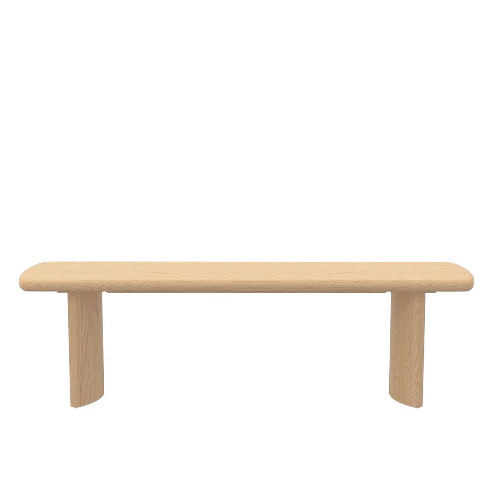 Light Oak Modern Dining Bench with Sturdy Frame and Comfortable Seating