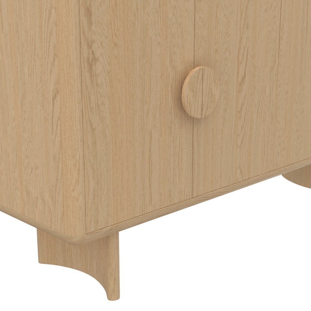 Sideboard Light Oak Modern Design with Spacious Storage and Durable Build