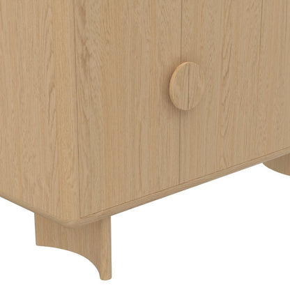 Sideboard Light Oak Modern Design with Spacious Storage and Durable Build