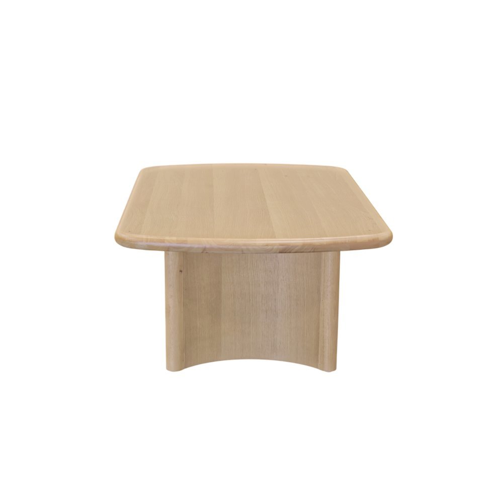 Light Oak Modern Coffee Table with Single Piece Design and Sturdy Legs