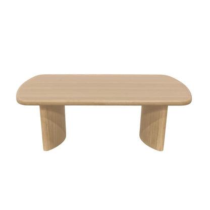 Light Oak Modern Coffee Table with Single Piece Design and Sturdy Legs