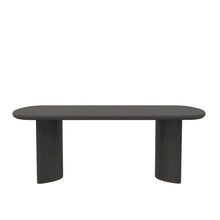 Dining Table Black Modern Design Durable Construction Solid Wood Surface