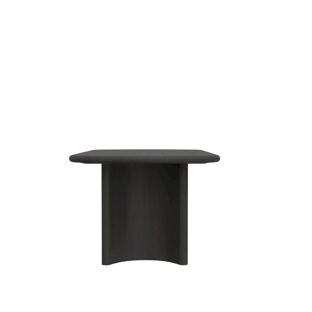 Dining Table Black Modern Design Durable Construction Solid Wood Surface
