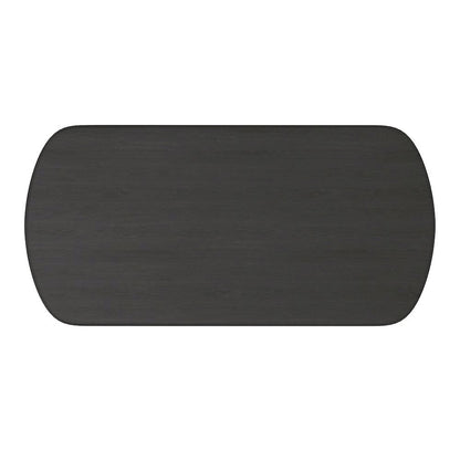Dining Table Black Modern Design Durable Construction Solid Wood Surface