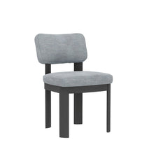 Black Upholstered Side Chairs Set of 2 with Modern Design