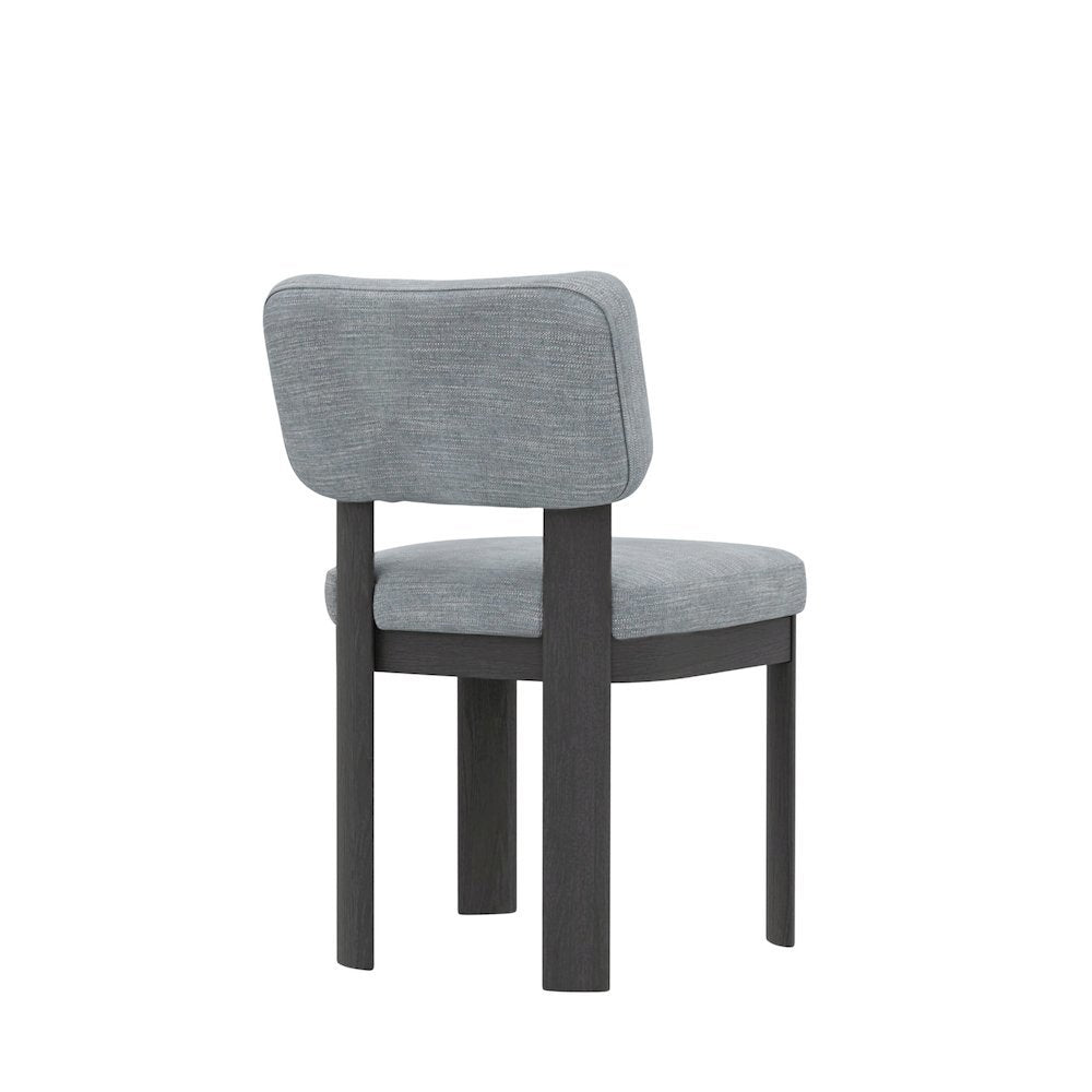 Black Upholstered Side Chairs Set of 2 with Modern Design
