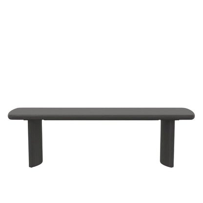 Black Modern Dining Bench with Sturdy Frame and Comfortable Seating