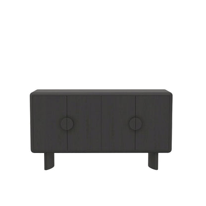 Black Modern Sideboard with Spacious Storage and Sleek Minimalist Design