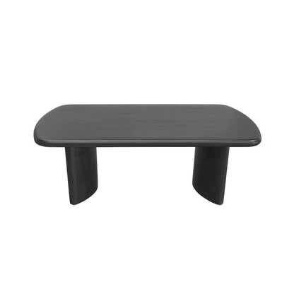 Black Modern Coffee Table with Sturdy Legs and Spacious Surface