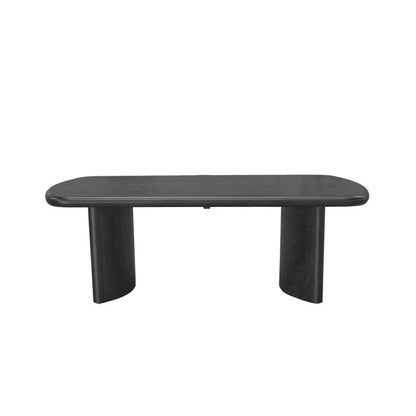 Black Modern Coffee Table with Sturdy Legs and Spacious Surface