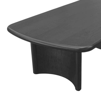 Black Modern Coffee Table with Sturdy Legs and Spacious Surface