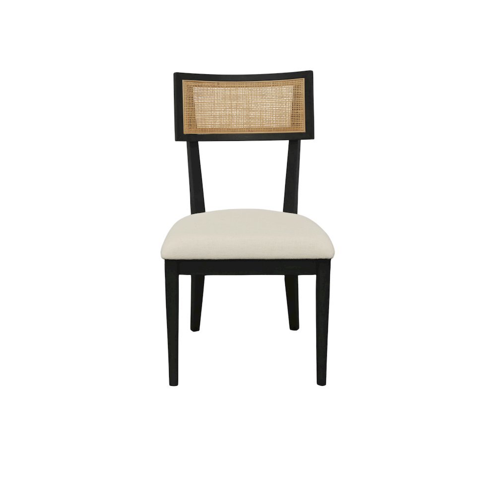 Transitional Upholstered Side Chairs Set of 2 with Cushioned Seats