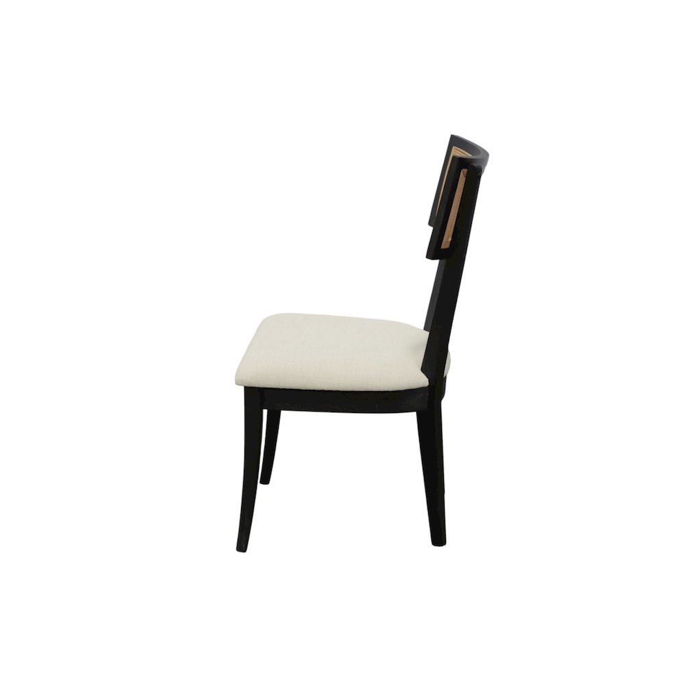 Transitional Upholstered Side Chairs Set of 2 with Cushioned Seats