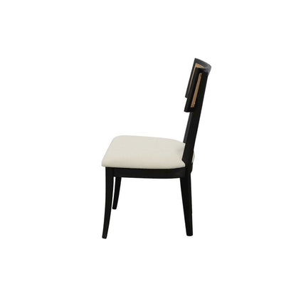 Transitional Upholstered Side Chairs Set of 2 with Cushioned Seats