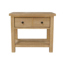 White One Drawer Nightstand with Rubberwood Solids and Oak Veneer