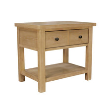 White One Drawer Nightstand with Rubberwood Solids and Oak Veneer