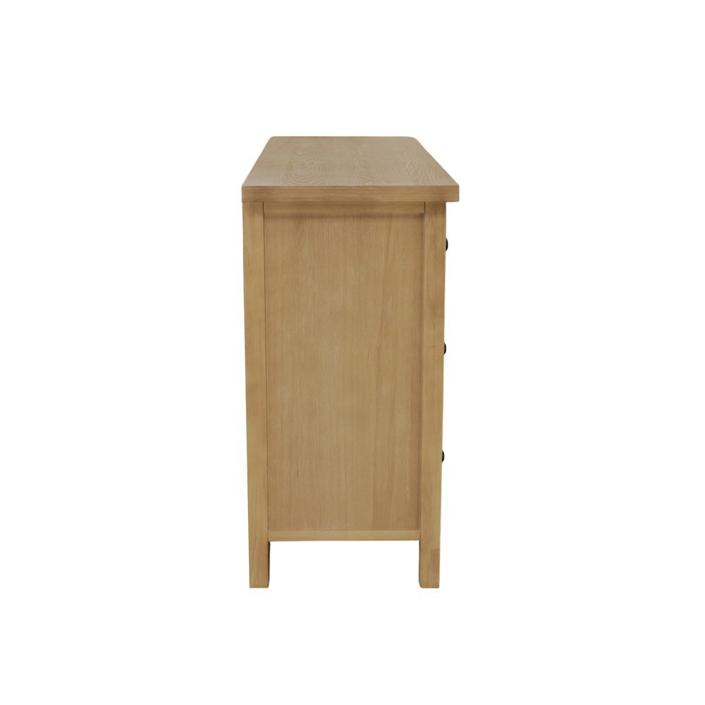 Six Drawer Dresser in Neutral Finish with Modern Farmhouse Style