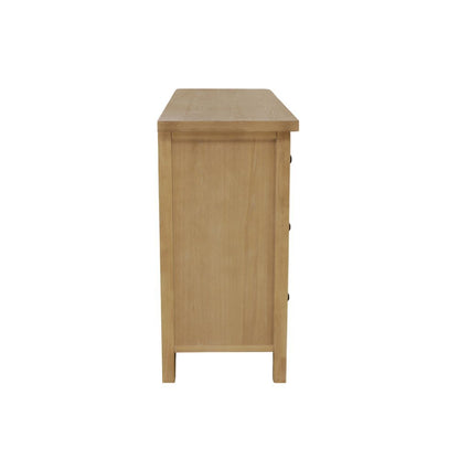 Six Drawer Dresser in Neutral Finish with Modern Farmhouse Style