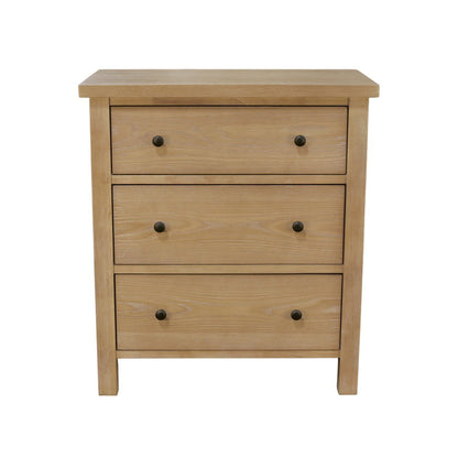 Three Drawer Small Chest with Modern Farmhouse Design and Sturdy Build