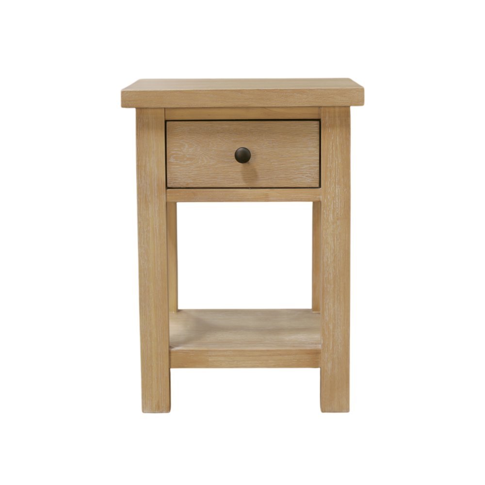 Modern Farmhouse End Table with Sturdy Construction and Versatile Design