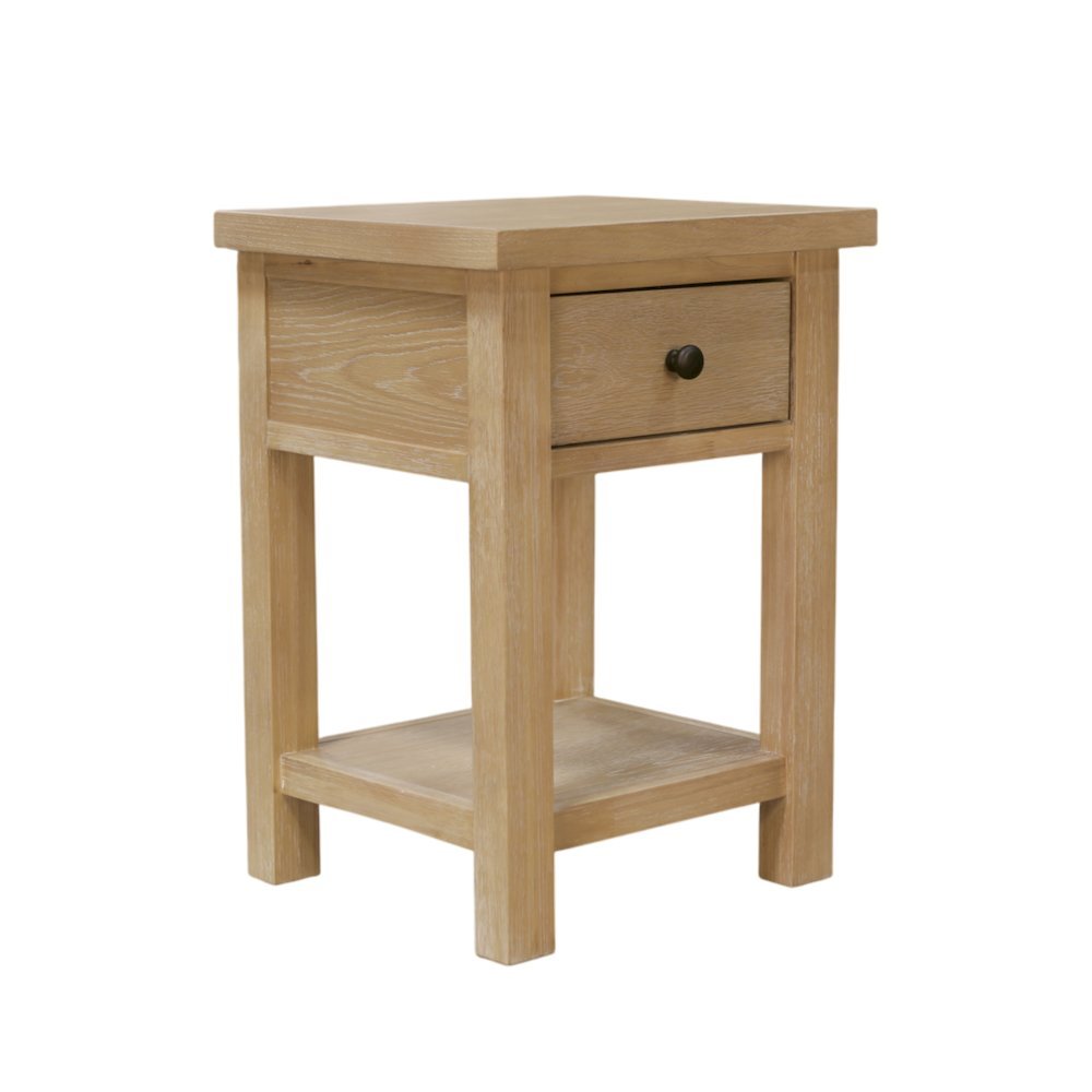 Modern Farmhouse End Table with Sturdy Construction and Versatile Design