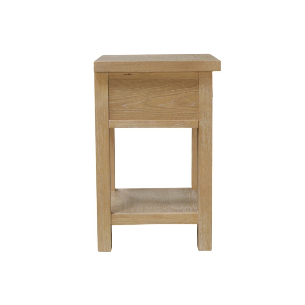Modern Farmhouse End Table with Sturdy Construction and Versatile Design
