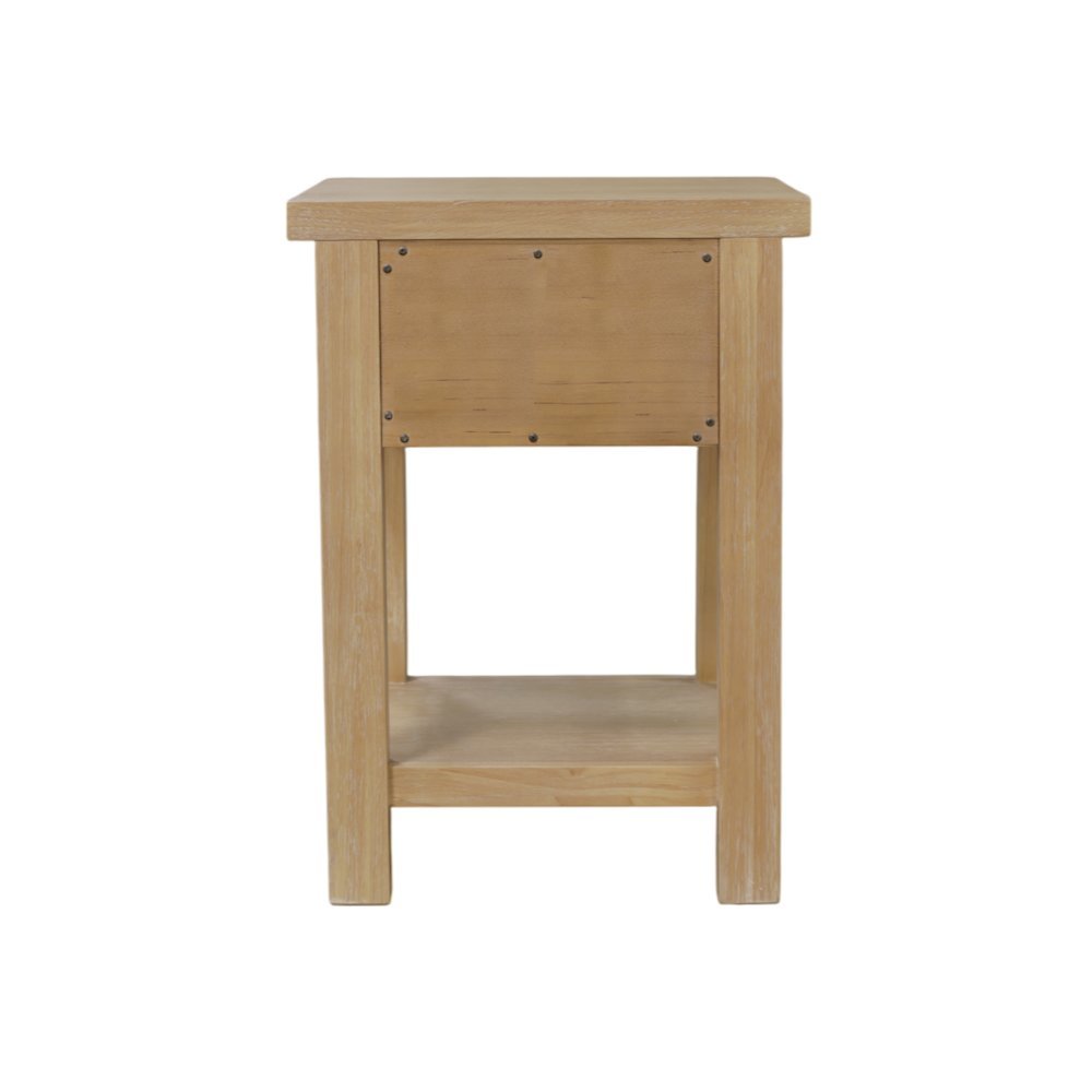 Modern Farmhouse End Table with Sturdy Construction and Versatile Design
