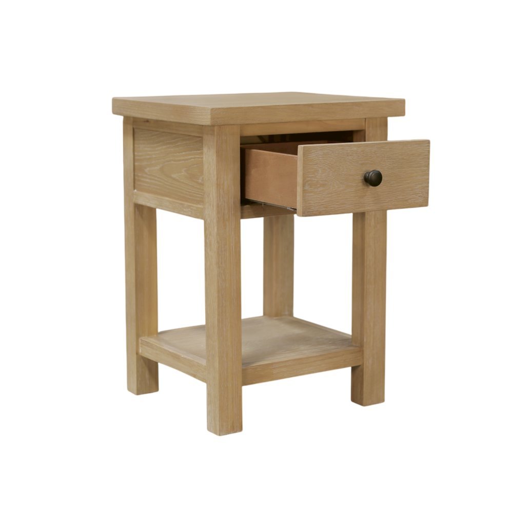 Modern Farmhouse End Table with Sturdy Construction and Versatile Design
