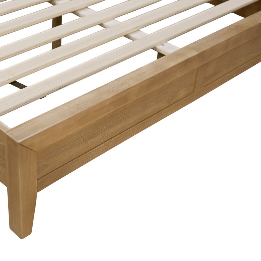 Queen Platform Bed Modern Farmhouse Design Single Piece Durable Construction