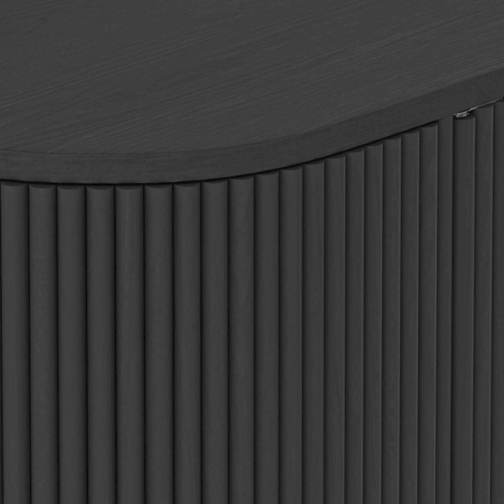 Black Modern Sideboard with Drawers and Spacious Storage Space