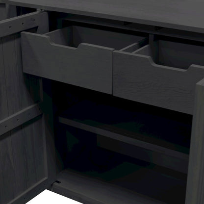 Black Modern Sideboard with Drawers and Spacious Storage Space