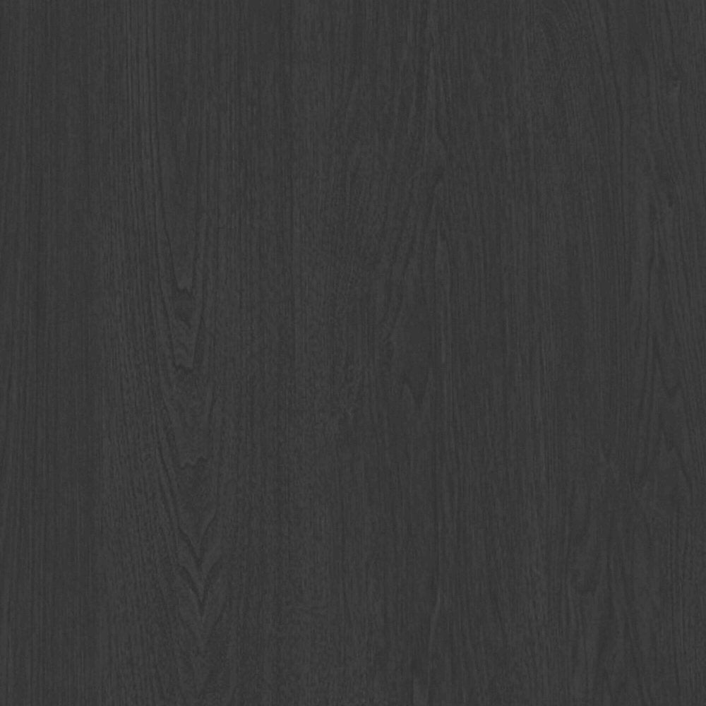 Round Dining Table Black Modern Design Single Piece with Thick Top
