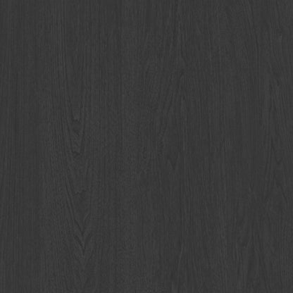 Round Dining Table Black Modern Design Single Piece with Thick Top