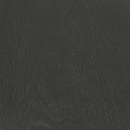 Black Round End Table with Modern Design and Thick Tabletop