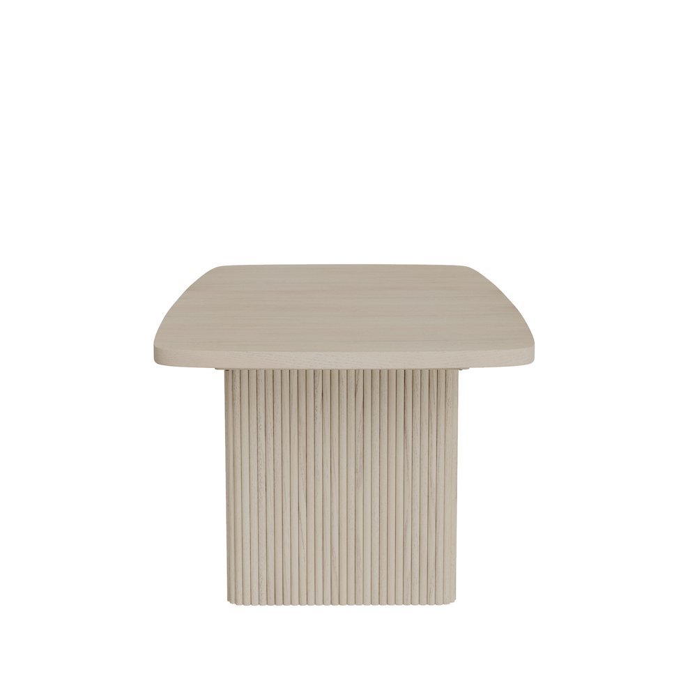 White Wash Rectangular Dining Table with Adjustable Height and Modern Design