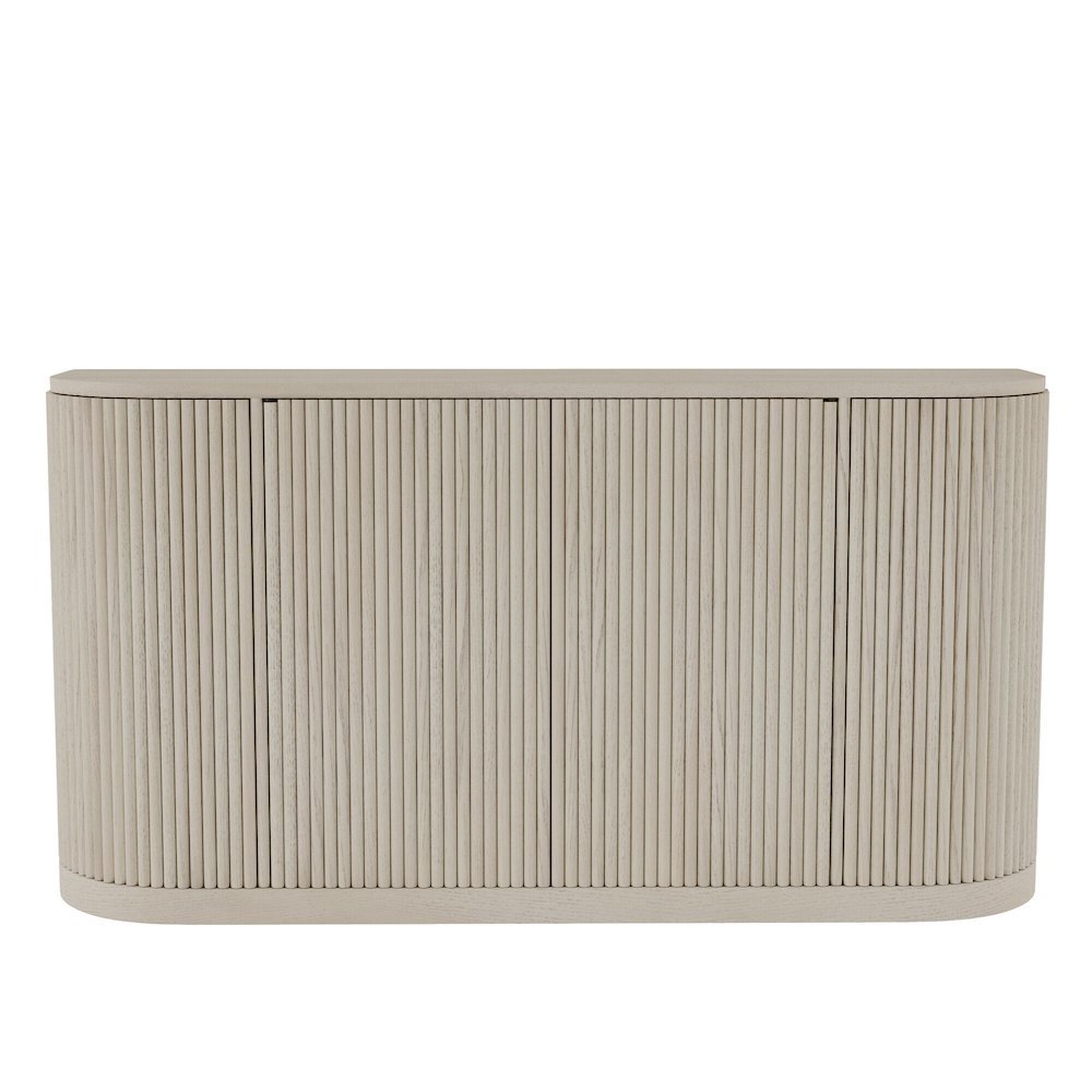 White Wash Sideboard with Drawers Modern Design Single Piece Storage