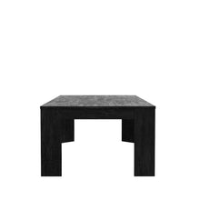 Rectangular Black Coffee Table with Sturdy Legs and Transitional Style