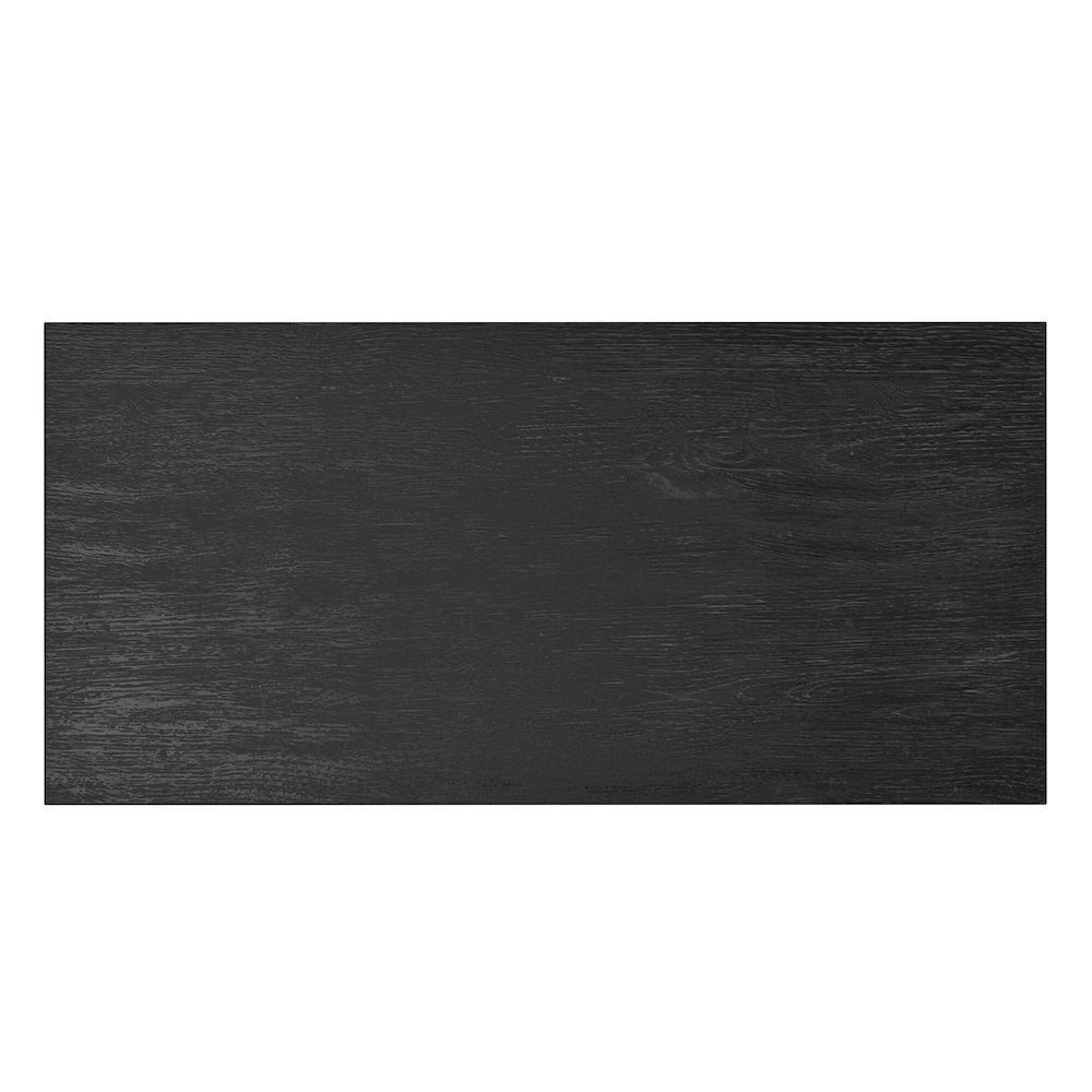 Rectangular Black Coffee Table with Sturdy Legs and Transitional Style