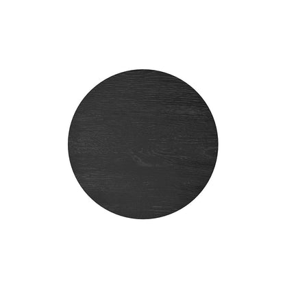 Black Round End Table with Transitional Design and Sturdy Construction