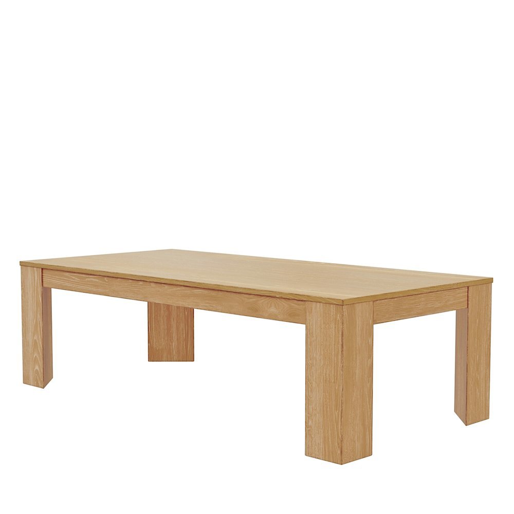 Rectangular Coffee Table with Light Wood Finish, Transitional Design