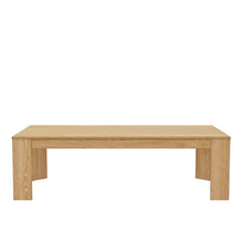 Rectangular Coffee Table with Light Wood Finish, Transitional Design