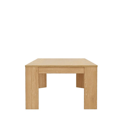 Rectangular Coffee Table with Light Wood Finish, Transitional Design
