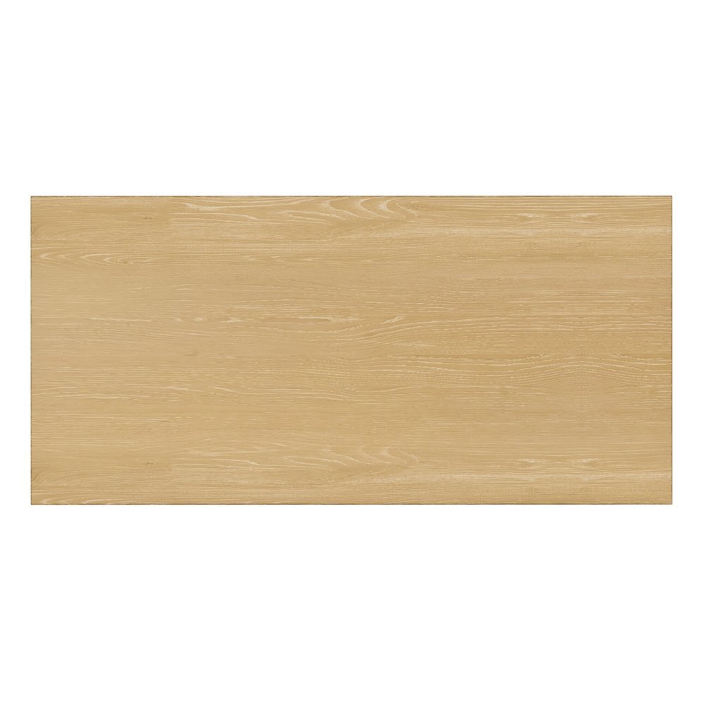 Rectangular Coffee Table with Light Wood Finish, Transitional Design