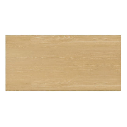 Rectangular Coffee Table with Light Wood Finish, Transitional Design
