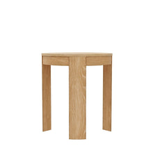 Round End Table, Light Wood Finish, Transitional Style, Single Piece