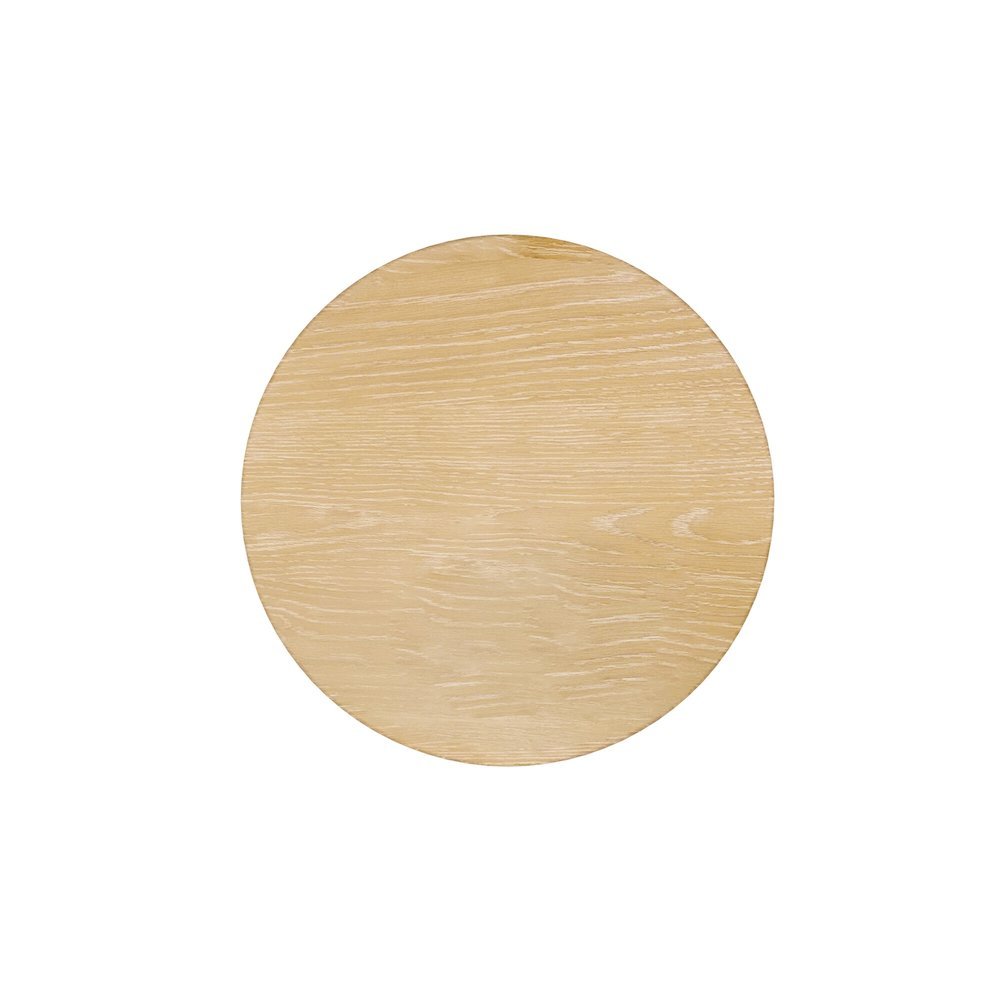 Round End Table, Light Wood Finish, Transitional Style, Single Piece